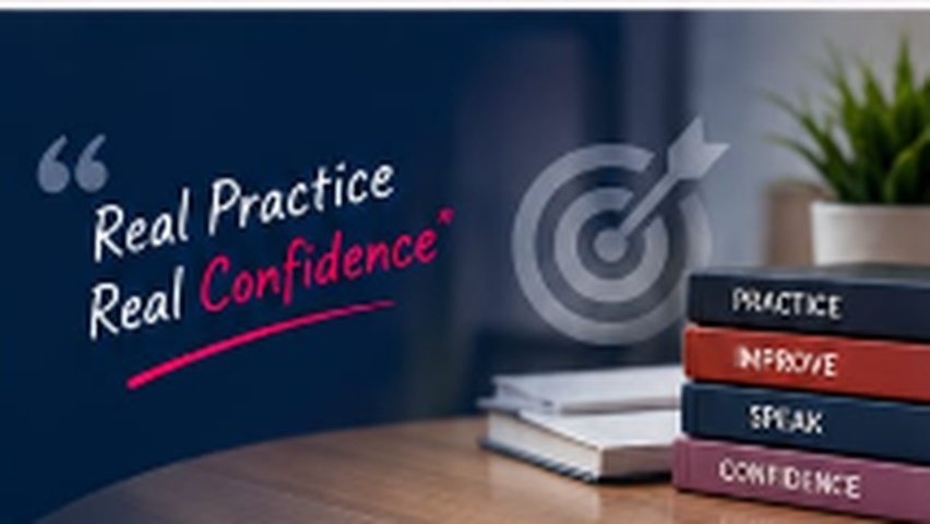 Real Practice, Real Confidence with Practice, Improve, Speak, Confidence modules